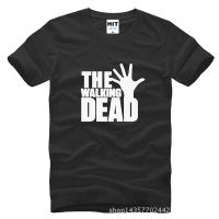 เสื้อยืดแขนสั้นลําลอง พิมพ์ลายภาพยนตร์ The Walking Dead สไตล์อเมริกา สําหรับผู้ชายสามารถปรับแต่งได้S-5XL