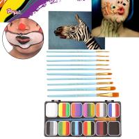 ALI-Shoppingเสื้อกันหนาว12 Grid Face Body Paint Face Painting For Halloween Festival Kids Adults