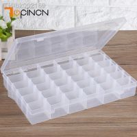 ☄ 36 Grids Clear Plastic Box Organizer for Nail Art Manicure Tools Jewelry Beads Rings Display Storage Case Holder