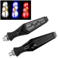 1คู่รถจักรยานยนต์ไฟเลี้ยวไฟเบรคน้ำไหลแสง Amber Light LED Flicker Bendable Tail Indicator Flasher