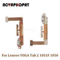 Novaphopat แท็บเล็ตสำหรับ Lenovo โยคะ2 1050f 1050ไมโครชาร์จพอร์ตแท่นชาร์จยูเอสบีเชื่อมต่อสายเคเบิลงอได้ที่ปรับเสียงขึ้นลง