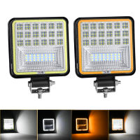 126W 42 LED Led Work Light Spotlight Square 12V 24V DRL Car Light For Truck SUV 4WD 4x4 Boat ATV Jeep Tractor Fog Light 28MM