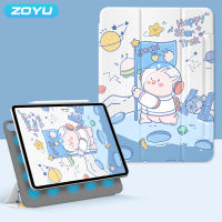 ZOYU เคส iPad Mini 6,2021 Pro 11 12.9สำหรับ iPad 10 10.9นิ้ว2022แม่เหล็กอัจฉริยะพร้อมตะขอสำหรับ iPad 4/5อากาศฝาครอบ10.9นิ้ว tcubjb