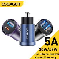 [KOLT Digital] Essager 40W / 30W USB ที่ชาร์จแบตในรถชาร์จเร็ว4.0 QC PD 3.0 SCP 5A Type C Fast ตัวชาร์จไฟสำหรับ iPhone 14 Huawei Samsung Xiaomi