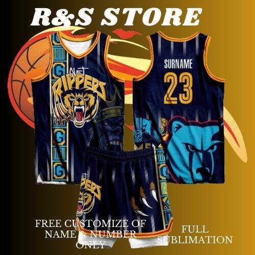 NET RIPPERS 01 UNISEX BASKETBALL JERSEY FREE CUSTOMIZE NAME&NUMBER ONLY