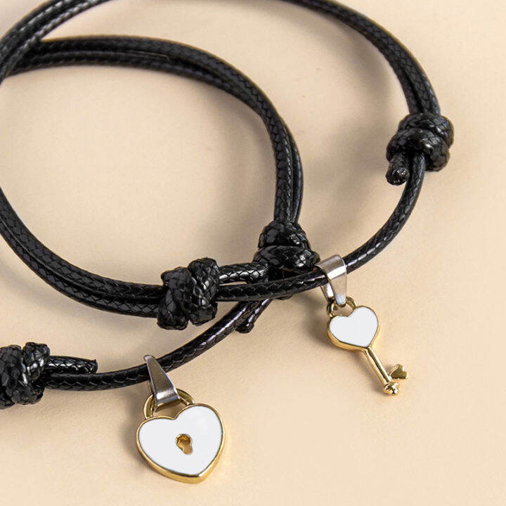 🔥F.six Couple Bracelet Key Love Lock Bracelet COD Lazada PH