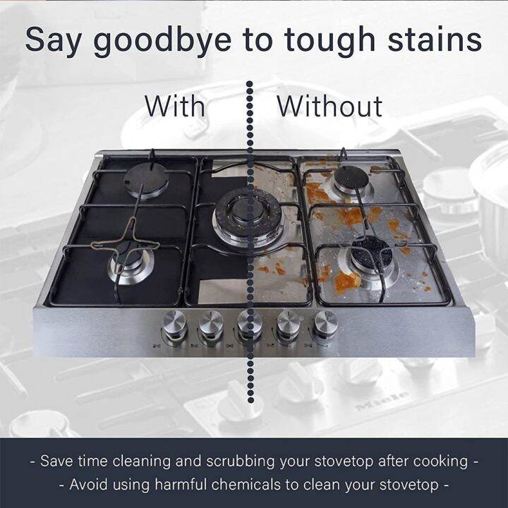 mat-stovetop-cooker-burner-เตาอุปกรณ์เสริม-cover-protector-liner-เตาแก๊ส-protector-ครัว-protector-เตาแก๊ส