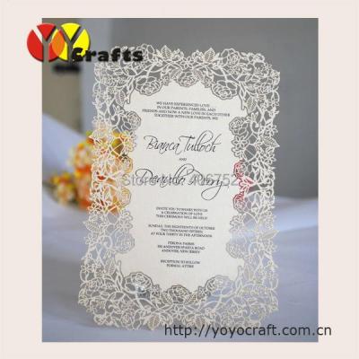 【YF】✲✳  10pcs Wedding Invitation Cards Printing Writing Menu