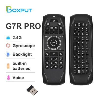 G7R/G7V PRO Russian English keyboard Wireless Remote Control Backlit Voice Gyroscope 2.4G Air Mouse IR Learning For Smart TV box