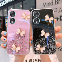 เคสโทรศัพท์โปร่งใสใส HONOR 90 5G เคสเกียรติยศ90 Lite/ 70 Lite เคสหลัง TPU นิ่มคริสตัลผีเสื้อ HONOR70 Lite