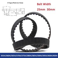 ✕۩℗ 1PC H Type Timing Belt 355H/360H/365H/370H/375H/380H/385H/390H/395H/400H/405H Width 25/30mm Black Rubber Closed Synchronous Belt