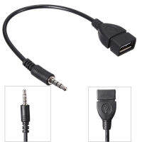 Car MP3 Player Converter 3.5mm male AT Audio Jack Plug To USB 2.0 Women Converter Cable Cord Adapte