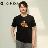 GIORDANO Men Amazing Animals Series T-Shirts Stylish Print Fashion Tshirts Crewneck Short Sleeve Casual Cotton Tee 91093168