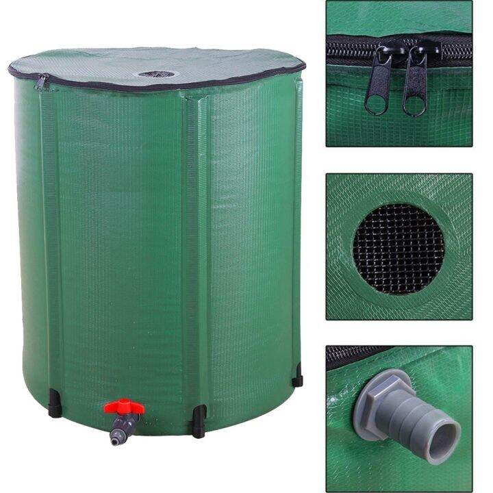 Nicehome 100L Rain Barrel Folding Portable Water Collection Tank ...