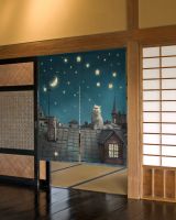 【YD】 Roof Night Door Curtain Doorway Drapes Restaurant Noren Hanging Half-Curtain