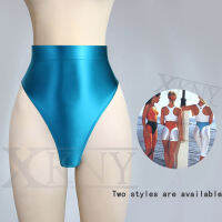 XCKNY New colour glossy t-shaped pants with buttocks y solid bikini high waist y tights underpants swimming trunks