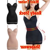 COD DSFGERTERYII Women Soft Slim Mini Dress Sexy Straight Bodycon Breathable Corset Body Shapers Elastic Bodysuit