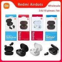 6/10ชิ้น Redmi Airdots 2ลดเสียงรบกวนพร้อมไมโครโฟน AI ควบคุมสีขาว Redmi Airdots S ชุดหูฟังไร้สายที่แท้จริงขายส่ง