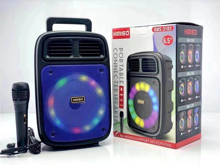 KIMISO 6.5 INCH Karaoke Model 3186 Wireless Portable LED Bluetooth Gym