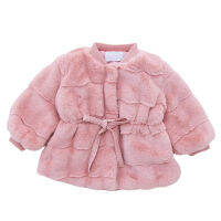 Children Girls Mink Fur Coat Baby Jacket Winter Clothing Teen Padded Parka Warm Infant Jackets Toddler Kids Outerwear Cardigan