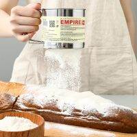 [COD] Ultra-fine stainless steel flour sieve hand-held semi-automatic baking tool cup filter powder