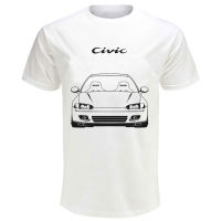 Civic Type R พิมพ์เสื้อยืดใหม่ฤดูร้อนแขนสั้นผู้ชายฮิปฮอปเด็กท็อปส์ JDM กีฬาม็องสีขาวประเดิมเสื้อยืดสบายๆ