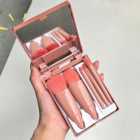 Rose Angle 5ชิ้น/กล่องมินิแปรงแต่งหน้ามัลติฟังก์ชั่ขนแปรงนุ่มสัมผัสเรียบพลาสติกจับผงที่แข็งแกร่งจับแต่งหน้าแบบพกพา Blusher อายแชโดว์แป้งฝุ่นแปรงเครื่องสำอางสำหรับผู้หญิงแปรงแต่งหน้านุ่ม