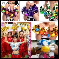 YIWEN 4pcs/2pairs ที่จับพลาสติกจับ ดอกไม้สำหรับการแข่งขัน แฟนซี บอลเชียร์เชียร์ลีดเดอร์ เชียร์ลีดเดอร์ปอมปอม อุปกรณ์กีฬาสโมสร ตกแต่งปาร์ตี้เต้นรำ