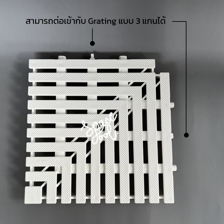 90-corner-grating-20-25-30-cm-ตะแกรงมุมฉากรางน้ำล้นสำหรับสระว่ายน้ำหรือรางระบายน้ำ-สีขาว-วัสดุ-abs-แข็งแรง-รับน้ำหนักได้ดี