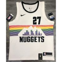 Hot 【hot pressed】nba jersey Denver Nuggets No.27 Murray white basketball jersey