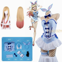 Coscozy Store My Dress-up Darling kitaka Marin คอสเพลย์ Blue Bunny Girl Marin kitawa วิกผมกระต่ายหูคอสเพลย์เครื่องแต่งกาย CON out. แฟท