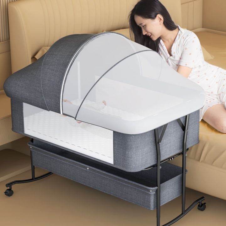 arod-multifunctional-foldable-crib-movable-portable-newborn-crib-newborn-crib-splicing-big-bed