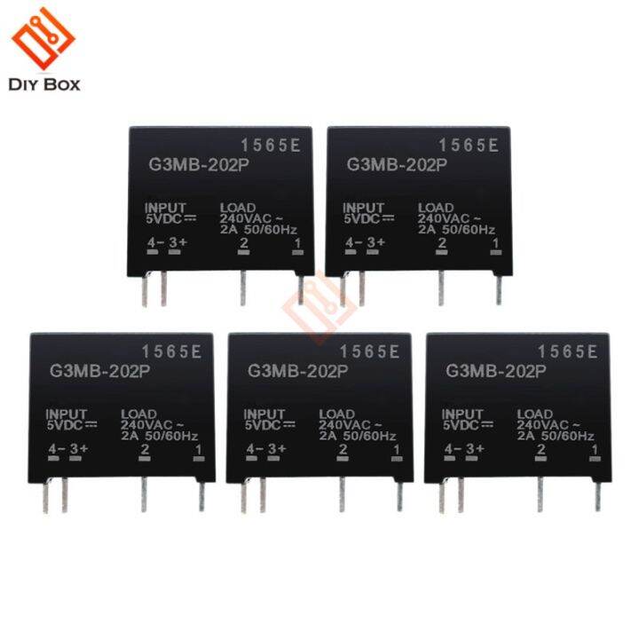 worth-buy-5ชิ้น5v-12v-dc-ac-โซลิดสเตทรีเลย์-g3mb-202p-202p-pcb-sip-ssr-ac-240v-สวิตช์รีเลย์ตัวต้านทานวงจร2a