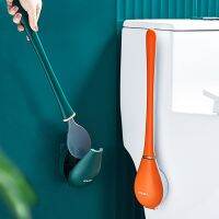 【LZ】✵♈♙  Wall-Montado Silicone Toilet Limpeza Escova e Suporte Set Secagem Rápida Punchless Modern Home Bathroom