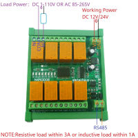 ขนาดเล็ก IOT รีโมท IO Controller N4ROD08 Modbus อุตสาหกรรม8 DO RS485รีเลย์โมดูล DC 12V 24V Eletechsup