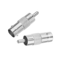 【♕】 C&amp;T e-Mart 2ชิ้น/ล็อต BNC หญิง RCA ชาย Coax Cable Connector Coupler Adapter สำหรับกล้องวงจรปิดกล้องระบบรักษาความปลอดภัย