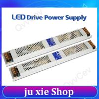 JuXie store 400w Ultra Thin Driver For LED Strips Constant Voltage Power Supply DC 12V 24V Lighting Transformers 400W