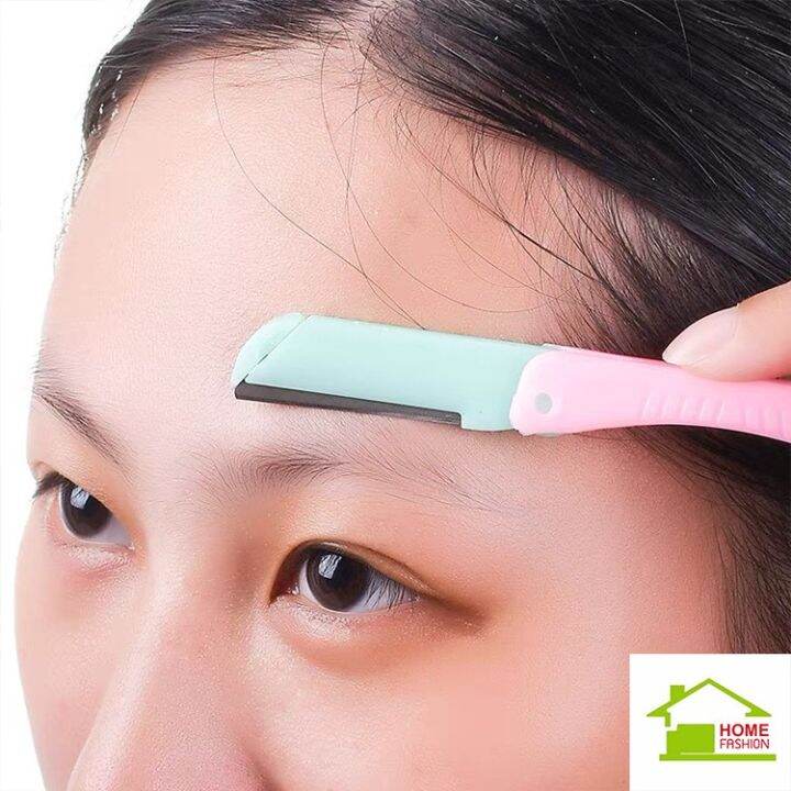 มีดกันคิ้วเปลี่ยนหัวได้-ที่กันคิ้ว-มีดกันคิ้ว-eyebrow-shaping-พร้อมหัวเปลี่ยน-3-ชิ้น-มีดโกนคิ้ว