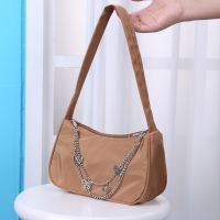 Lfashion New Fashion Women Pure Color Butterfly Chain Underarm Bag Small Hobos Handbag