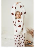 Gelato Pique Pajama Pajamas Pajamas Winter Ladies Room Wear Night Wear Women Heart Pajamas