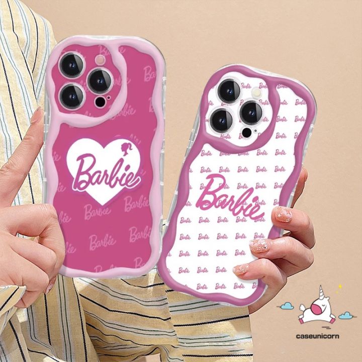 เคสนิ่มสีชมพูสำหรับ-oppo-a17-a76-a57-a55-a12-a16-a5s-a77-a31-a7-a15s-a74-a96-a3s-a53-a54s-a1k-a95-a52-a16e-การ์ตูนน่ารักลายบาร์บี้-a17k