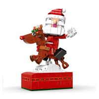 18021 Vs 18022 Blocks Architecture Merry Christmas House Santa Claus Gingerbread Tree Building Blocks Bricks Toy For Kids Gift