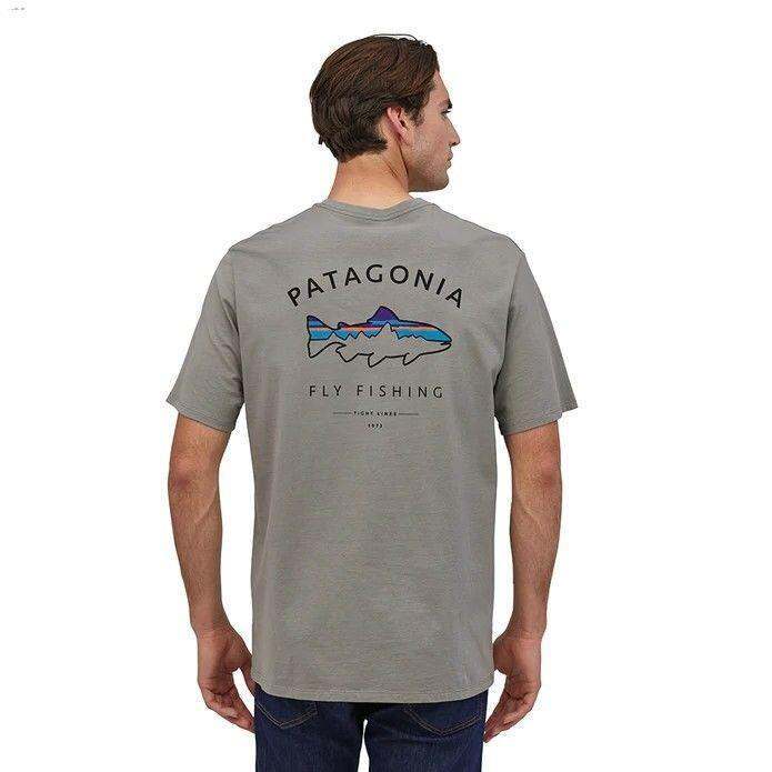 patagonia-patagonia-เสื้อยืดแขนสั้นพิมพ์ลายฉลามปลาฉลามบินกลางแจ้งลำลองสำหรับทั้งหญิงและชายผ้าฝ้าย