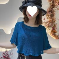 Hot sell Amice knitted little shawl in spring and summer plus web celebrity striped scarf knotted air conditioning room female qiu dong neck collar