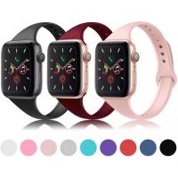 สายสายรัดสำหรับ Iwatch ซิลิโคนรัดเอวเล็กแบบ Apple,นาฬิกา Apple ซีรีส์7 6 SE 5 4 3 2 1ขนาด30มม. 40มม. 44มม. 42มม.