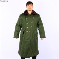 Twitflick Cotton Coat Army Green Coat Men S Winter Thickening And Lengthening Warm Cotton Coat Security Coat Mid-Length Cold-Proof Coat