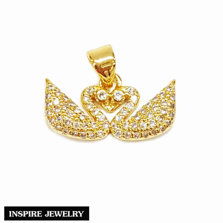 inspire-jewelry-จี้หงส์คู่-งาน-design-ประดับเพชรcz-เสริมเรื่องความรัก-การงาน-และการเงิน