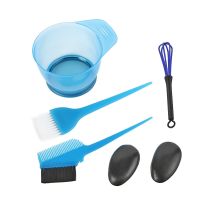 ETX5pcs Hair Dye Bowl +3 Brush + 1 Ear Shield Combo Plastic Salon Hairdressing Set