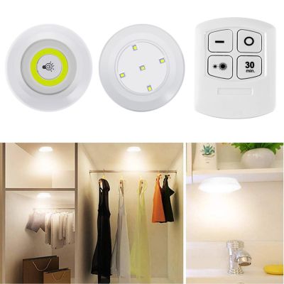 【CC】 Dimmable   Timer Under Cabinet COB Night Battery Closets Lights with for Wardrobe kitchen Bedroom Stair