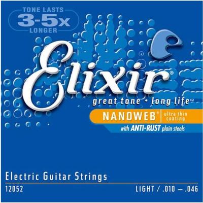 ELIXIR สายกีต้าร์ ไฟฟ้าElixir 010-046 เคลือบกันสนิมอย่างดี (12052) สายแท้ผลิตจีน